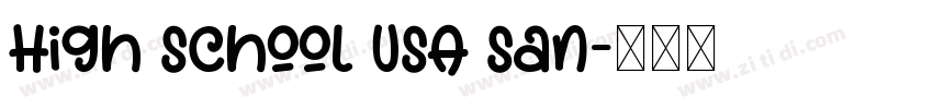 High School USA San字体转换